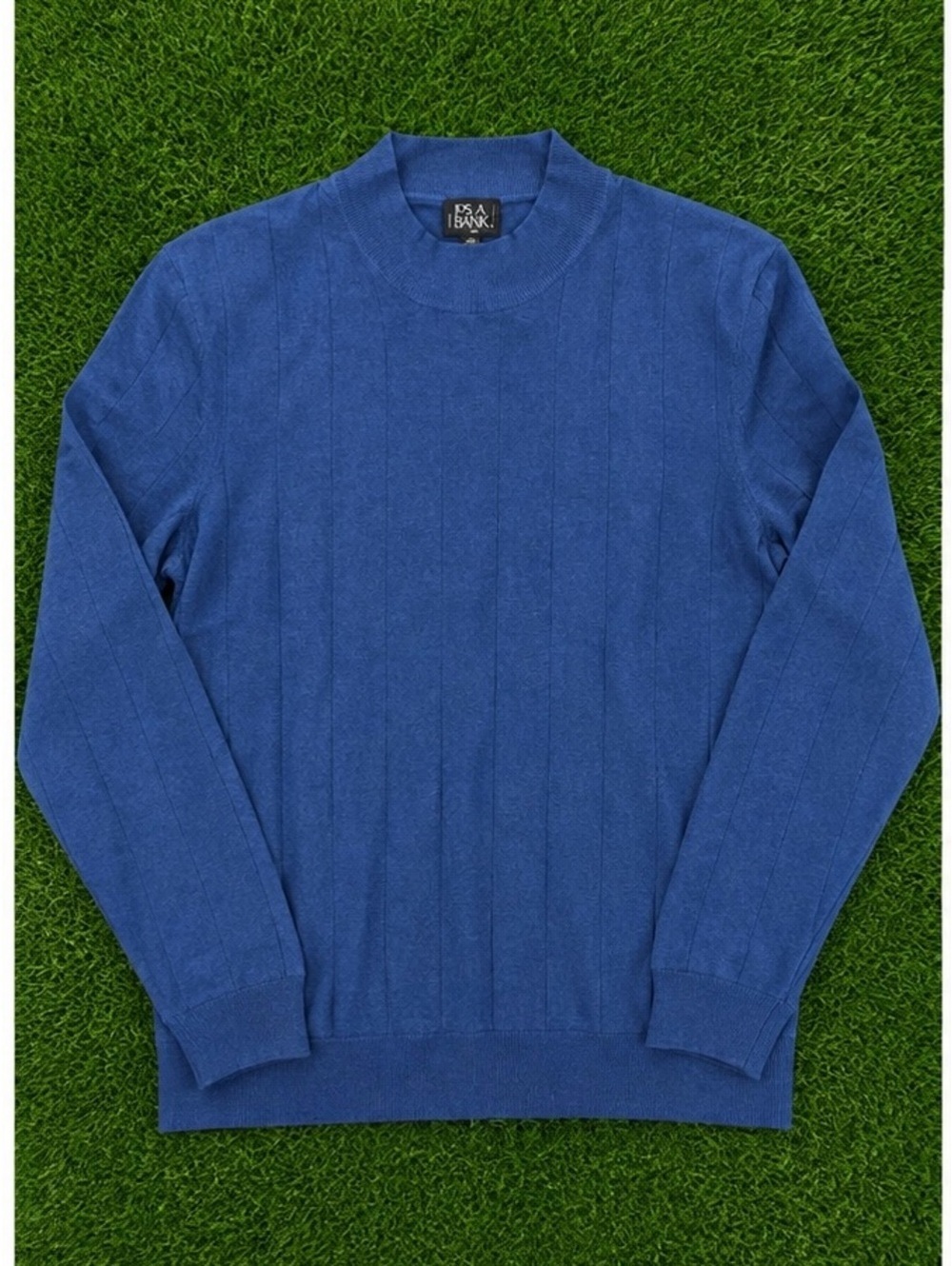 Jos. A. Bank Men's Royal Blue Crewneck Ribbed Sweater